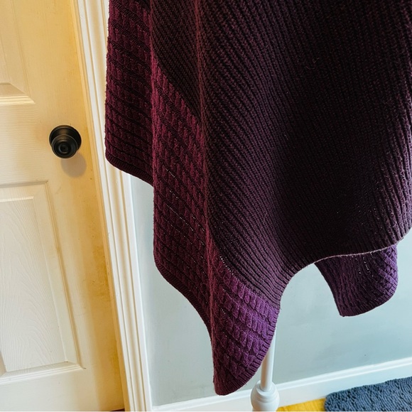 J. Jill Rich Purple Poncho Sweater - Picture 5 of 7